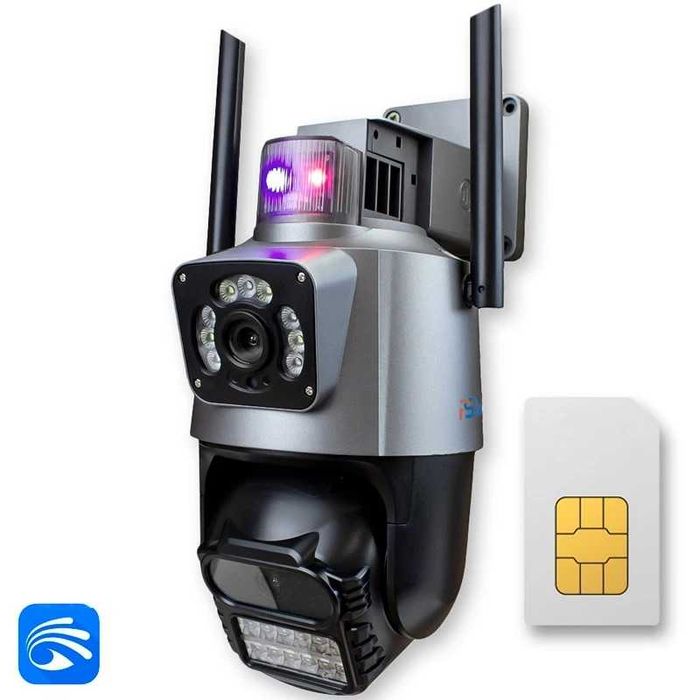 4G SIM Камера видеонаблюдения под сим-карту уличная поворотная V380pro