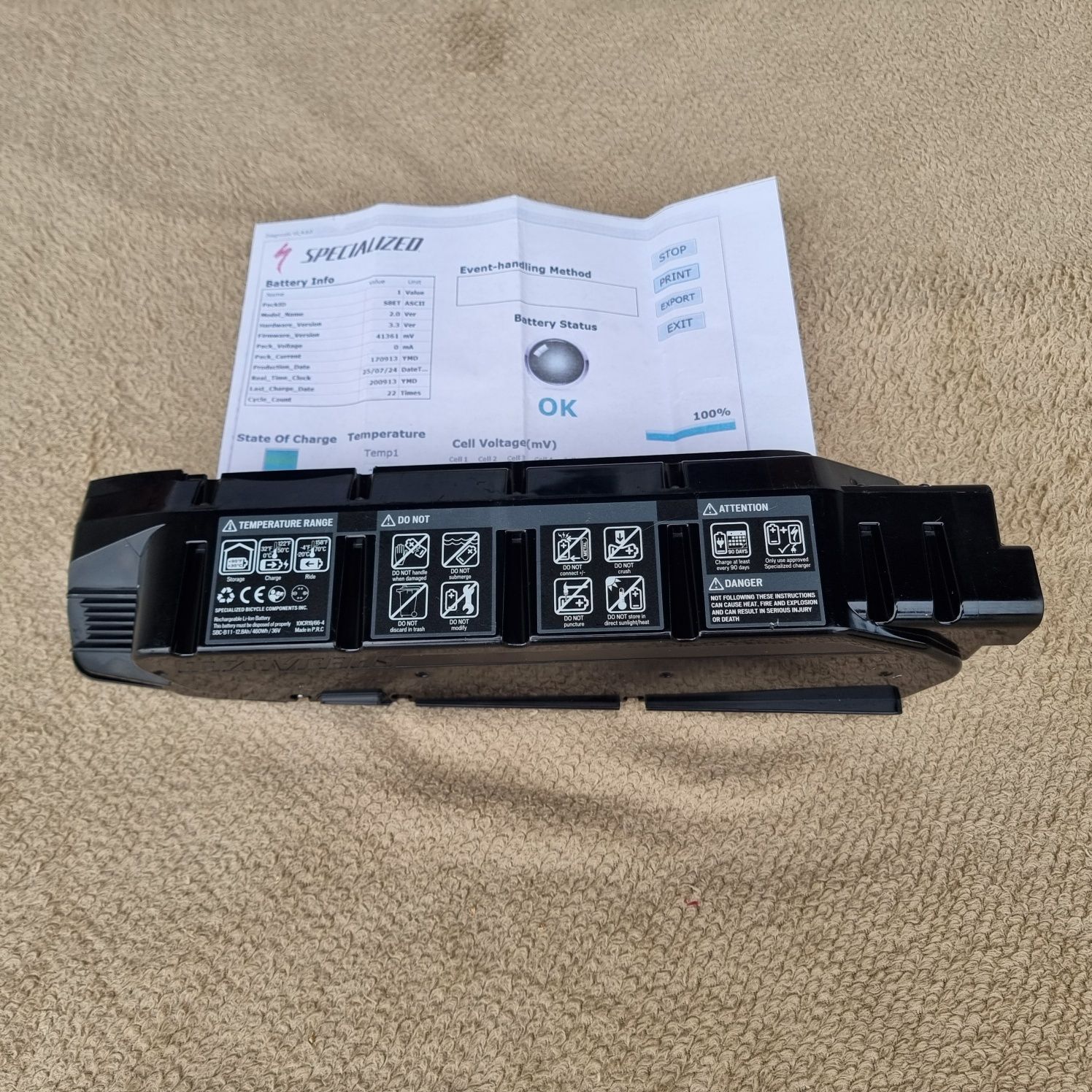 Rower elektryczny BATERIA Specialized Vado Como  36v 460 wh 12.8 ah