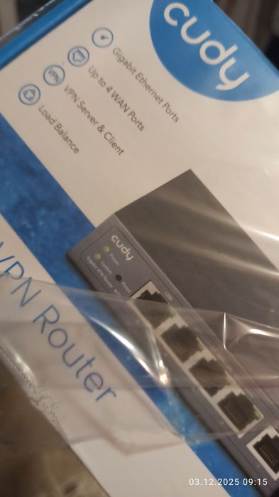 Маршрутизатор Cudy R700, новый, VPN, Load Balancer, 1 Gbit, dual wan