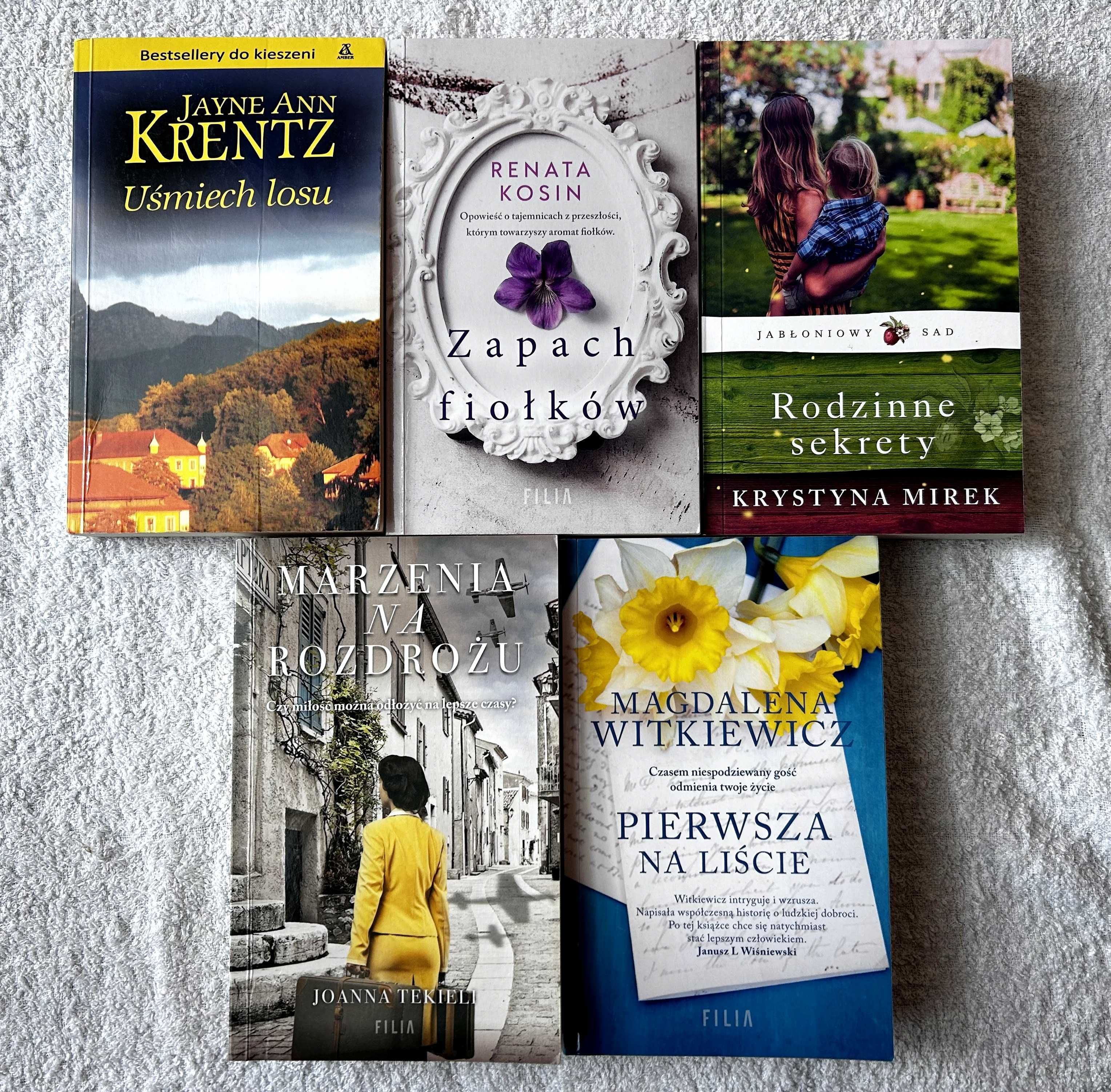 Zestaw 5 książek Krystyna Mirek, Joanna Tekieli, Witkiewicz, Kosin
