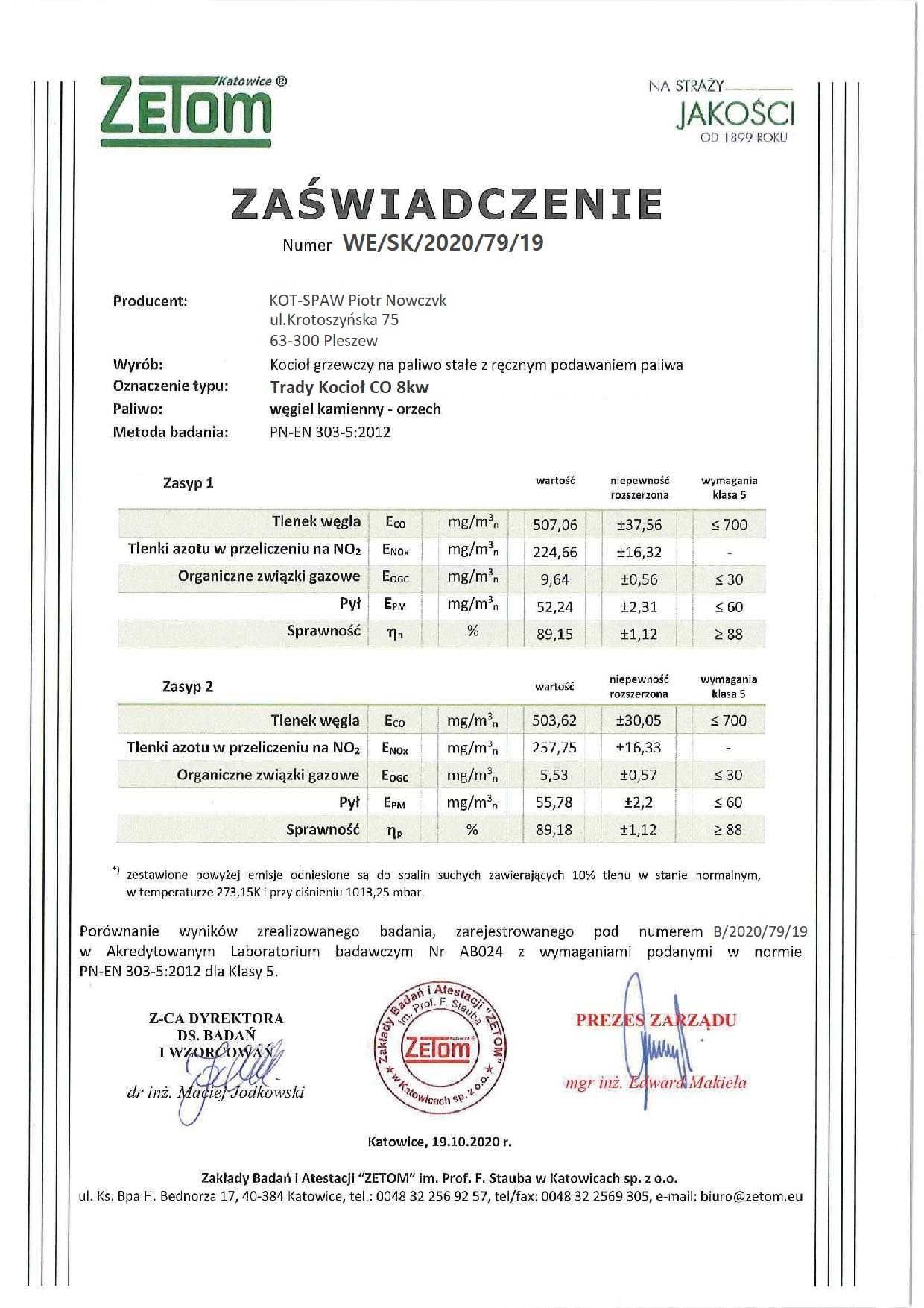 KOCIOŁ CO PIEC na DREWNO WĘGIEL 8KW 80M piece kotły tradycyjne węglowy