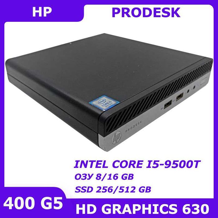 HP ProDesk 400 G5 i5-9500T 8/256gb DP-HDMI DisplayPort WiFi+BT (5624)