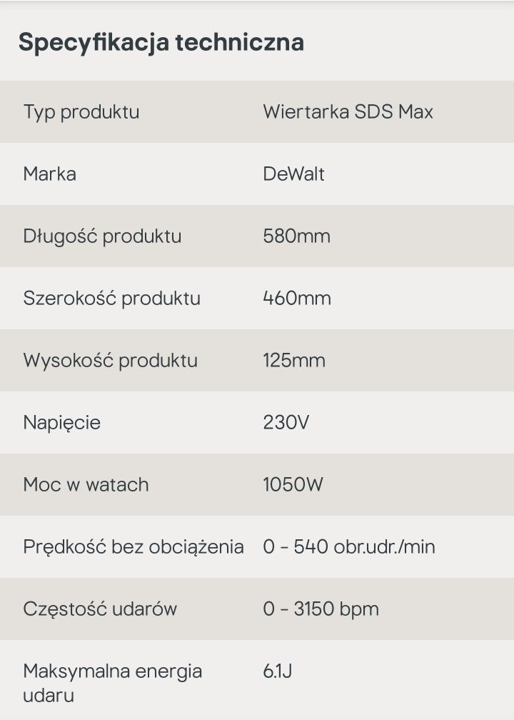 Mocna Młotowiertarka DeWalt D25481K SDS-Max | Walizka + 2 Dłuta Gratis