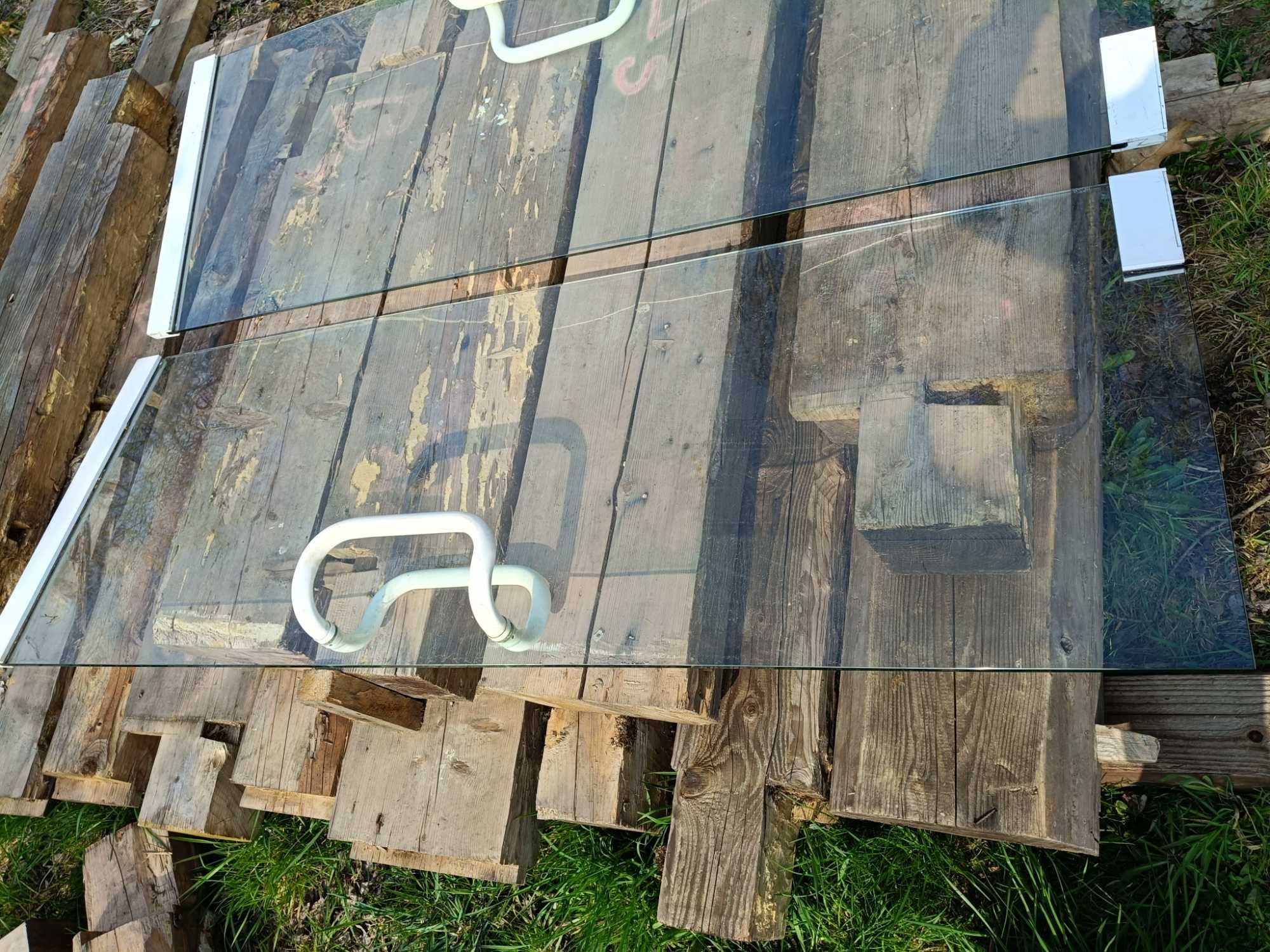 Drzwi prysznicowe / biurowe podwójne szkło hartowane. Nowe