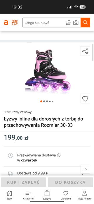 Sprzedam rolki rozmiar 34-37