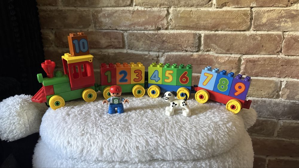 Lego Duplo лего дупло потяг з цифрами + кубики
