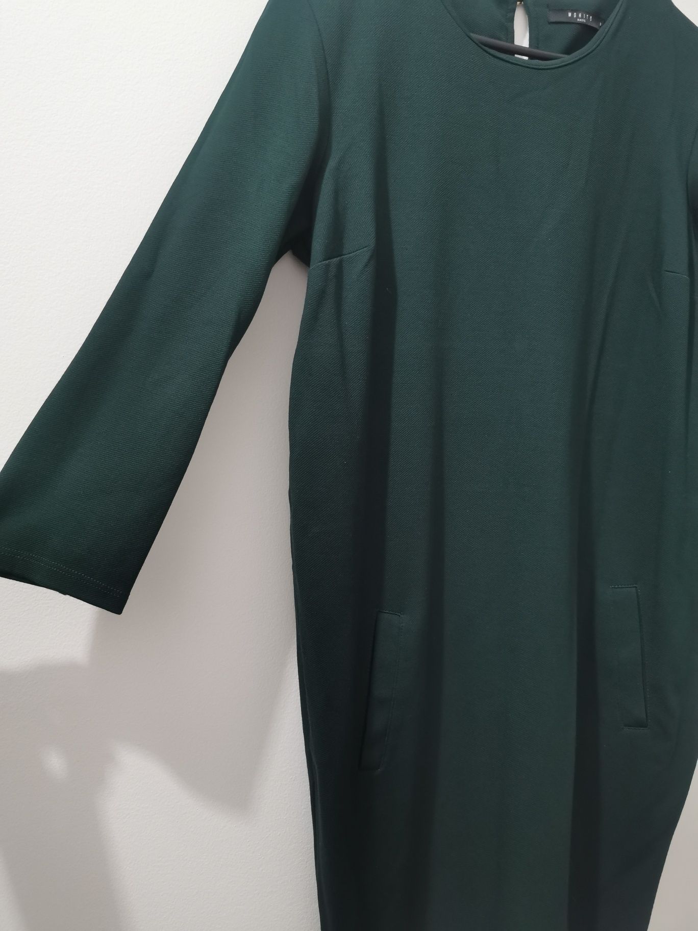 Zielona sukienka Mohito prosta retro vintage