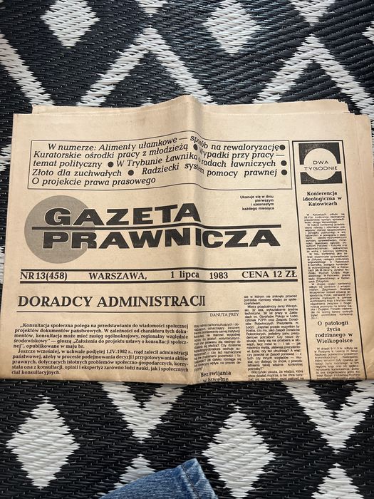 Gazeta prawnicza 1 lipca 1983 nr 13 (458) - kolekcja gazet PRL