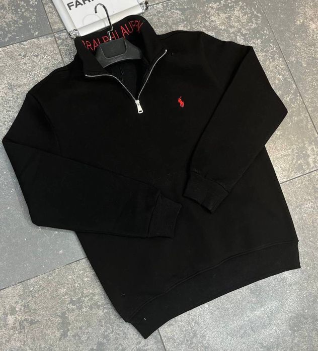 Polo Ralph Lauren 1/3 zip світшот чорний