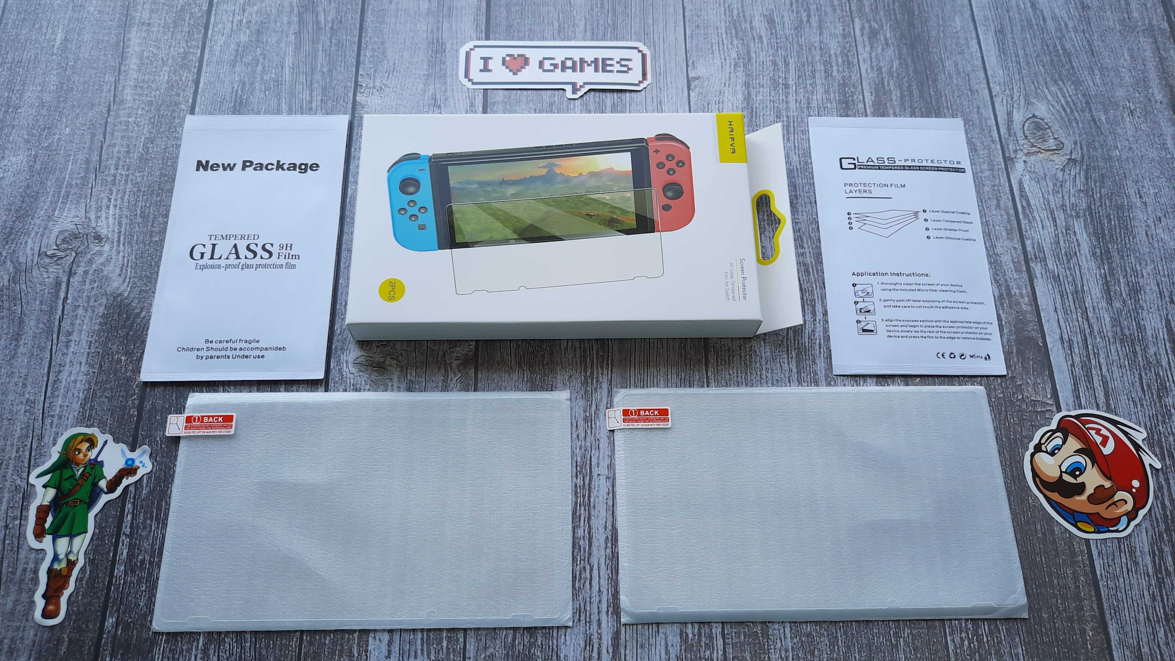 Захисне скло премиум клас HAIFVA Nintendo Switch / OLED ціна за 2 скла