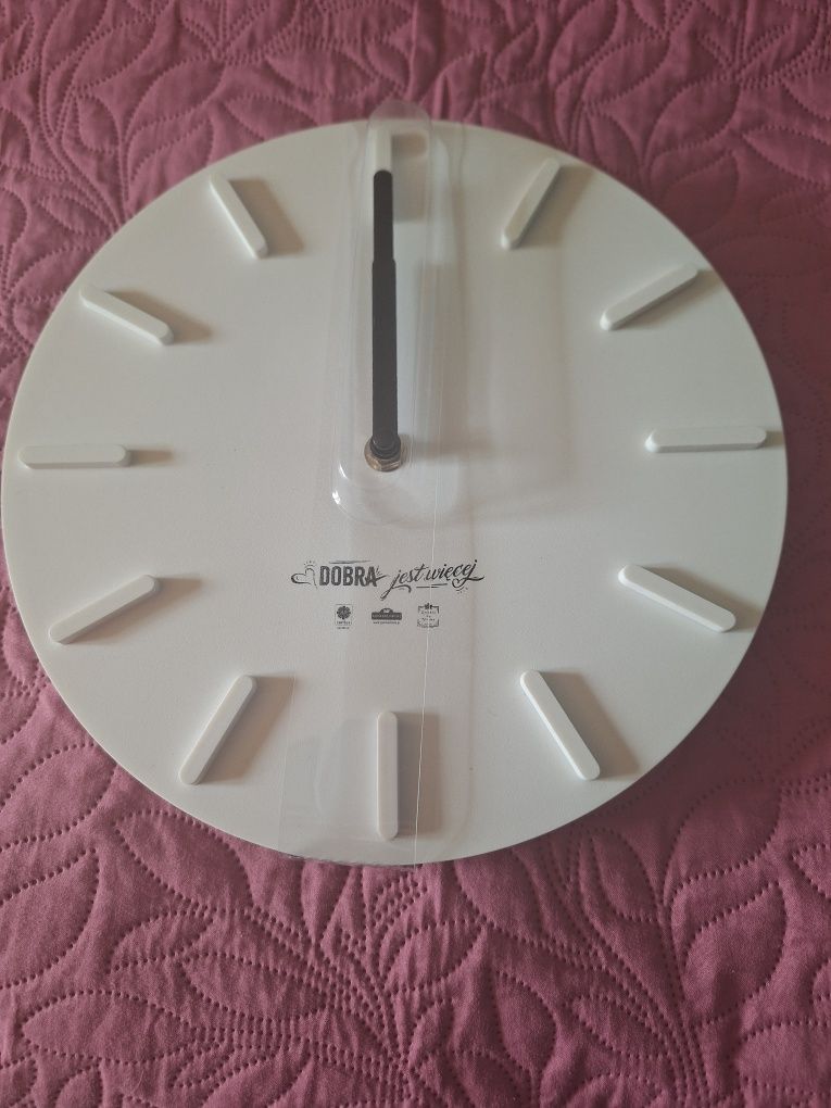 Zegar biały ścienny 25cm