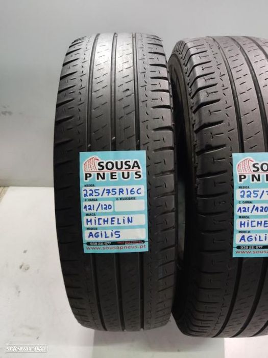 2 pneus semi novos 225-75r16c michelin - oferta dos portes