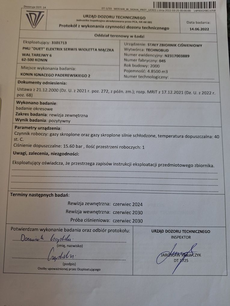 Zbiornik na gaz 4850 używany LPG butla gazowa propan butan suszarnia