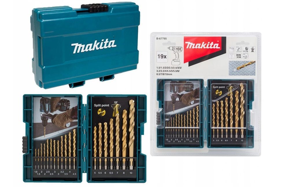 Zestaw Wierteł Do Metalu Powłoka Tytan 19 El. - Makita
