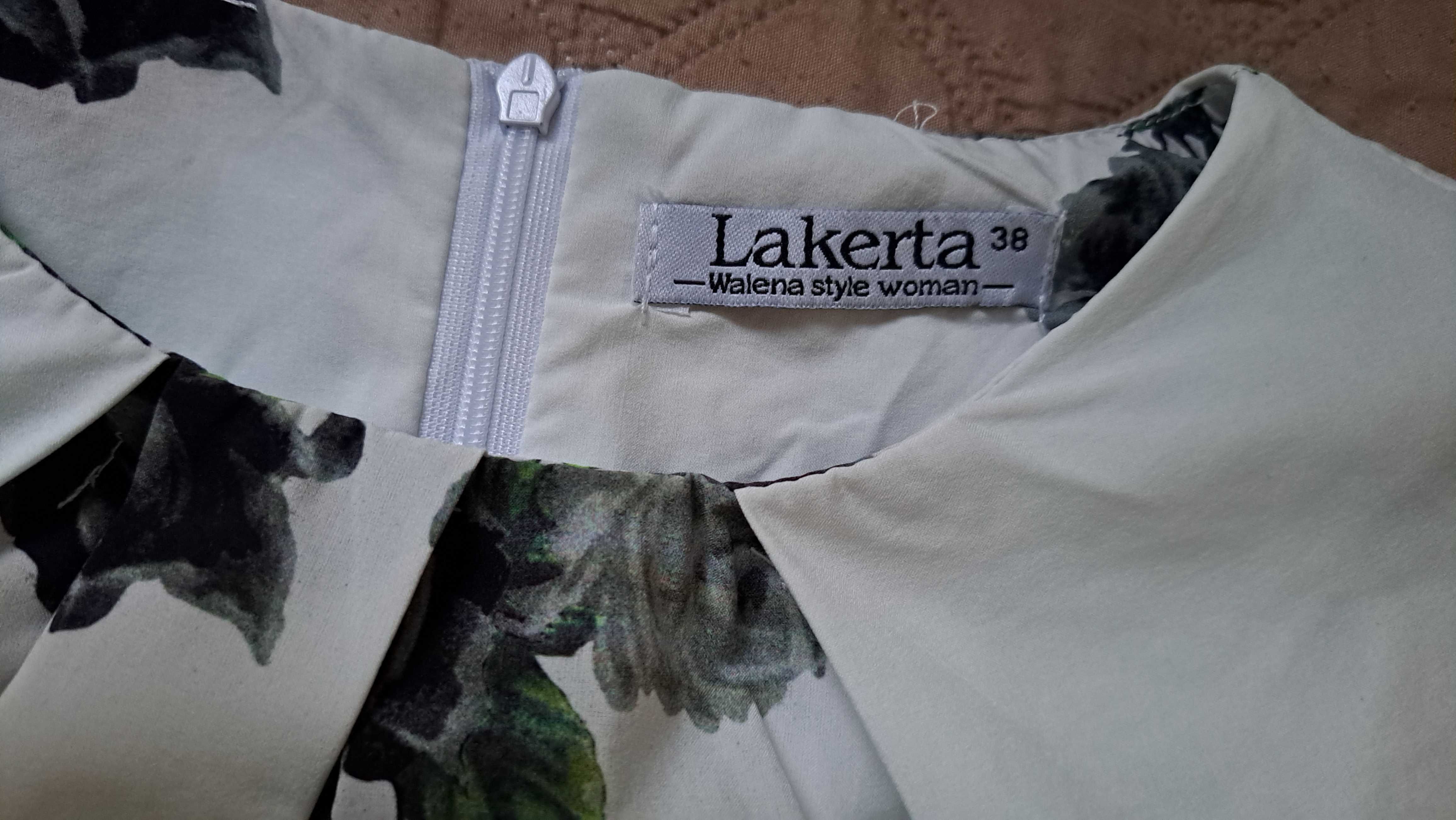 Sukienka w kwiaty róże Lakerta