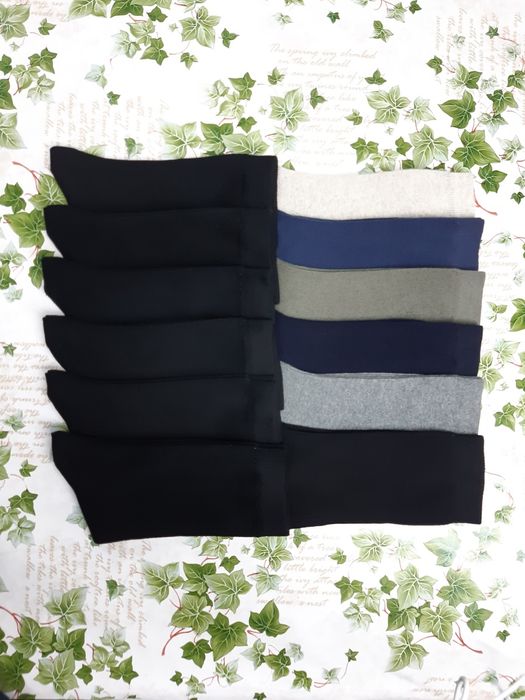 12 pares de meias,  6 preto + 6 cores sortidss