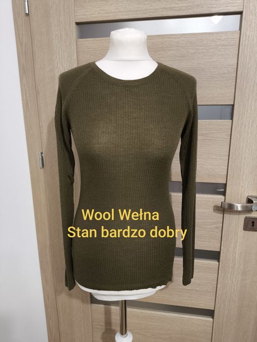 Pierre Robert L, Śliczna koszulka bluzka wełniana, Wool Wełna