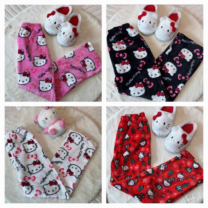 Піжамні стильні штани Hello Kitty, теплі домашні штани