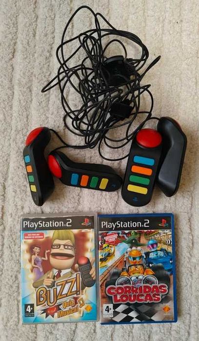 Buzz PS2 - Campainhas Buzz + Jogos