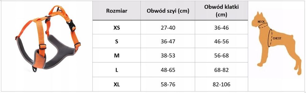 Szelki dla psa TRUELOVE LUMEN easy walk czarne  S