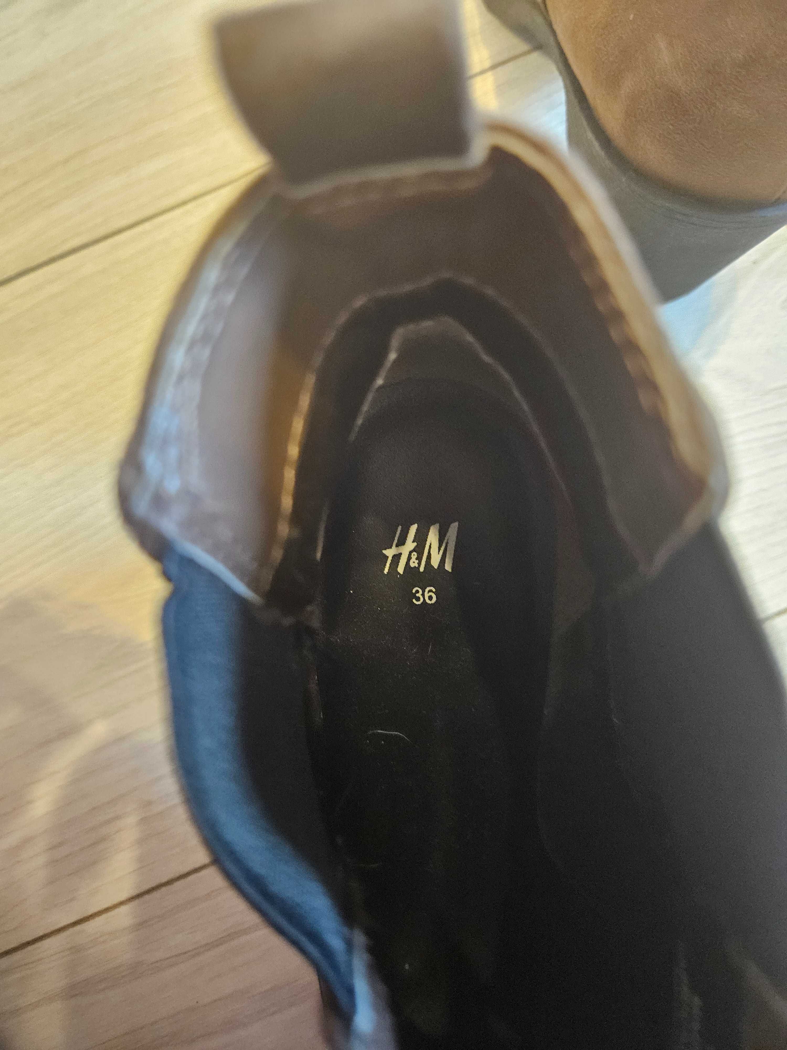 Botki, H&M, stan bdb, rozmiar 36, założone pare razy