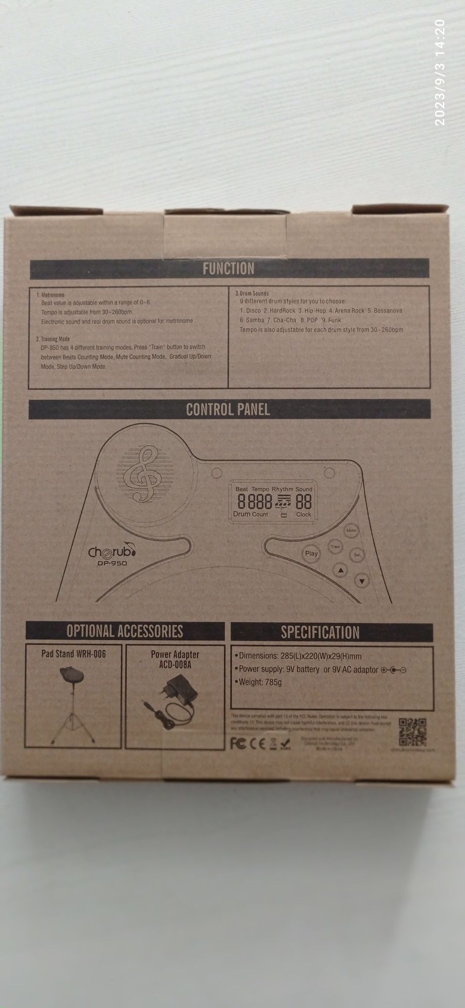 Elektroniczny Pad perkusyjny CHERUB DP-950