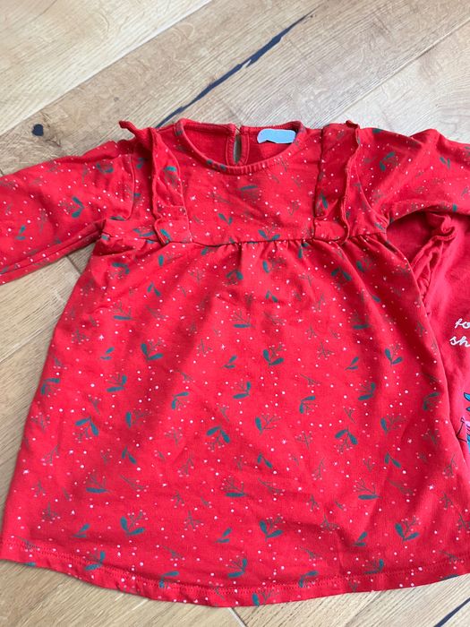 Zestaw świąteczny sukienka bluza i bluzka 92