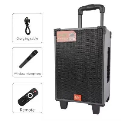 Караоке акустика Atlanfa-908 (SD,USB,AUX,FM, Bluetooth) пульт ДУ, микр