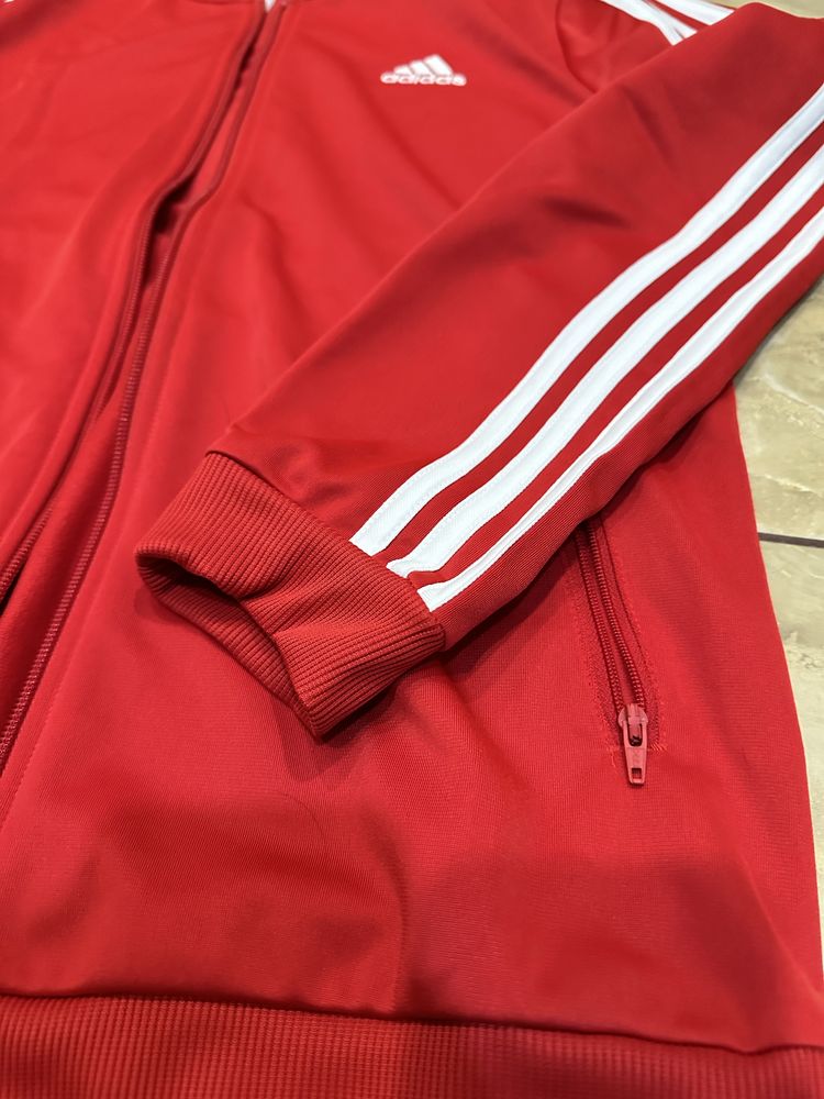 Спортивна кофта adidas essentials 3-stripes red track suit h10157