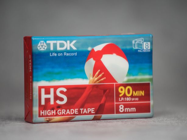 Nowa zafoliowana kaseta TDK video 8mm 90 min
