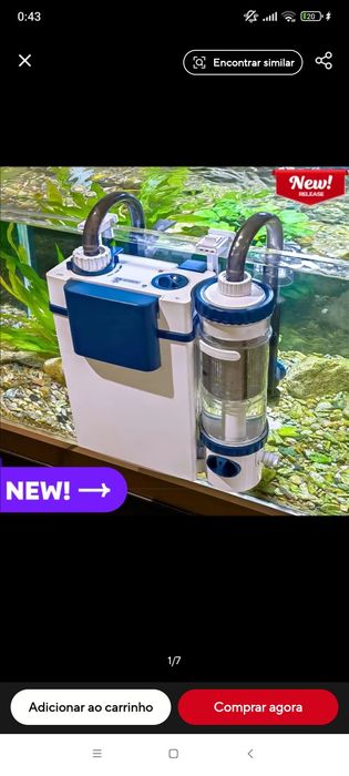 Filtro + termostato para aquário