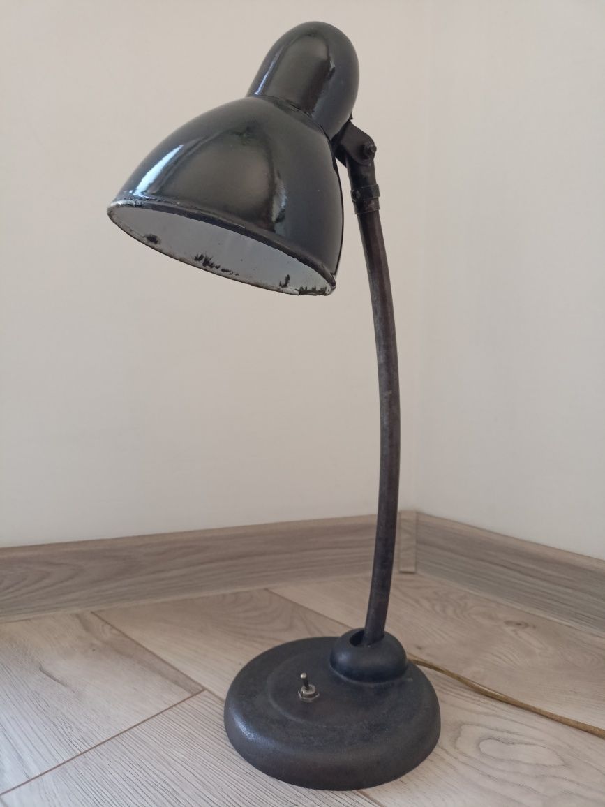 Stara lampka biurkowa Jacobus, Niemcy l. 30ste, emaliowana, loft