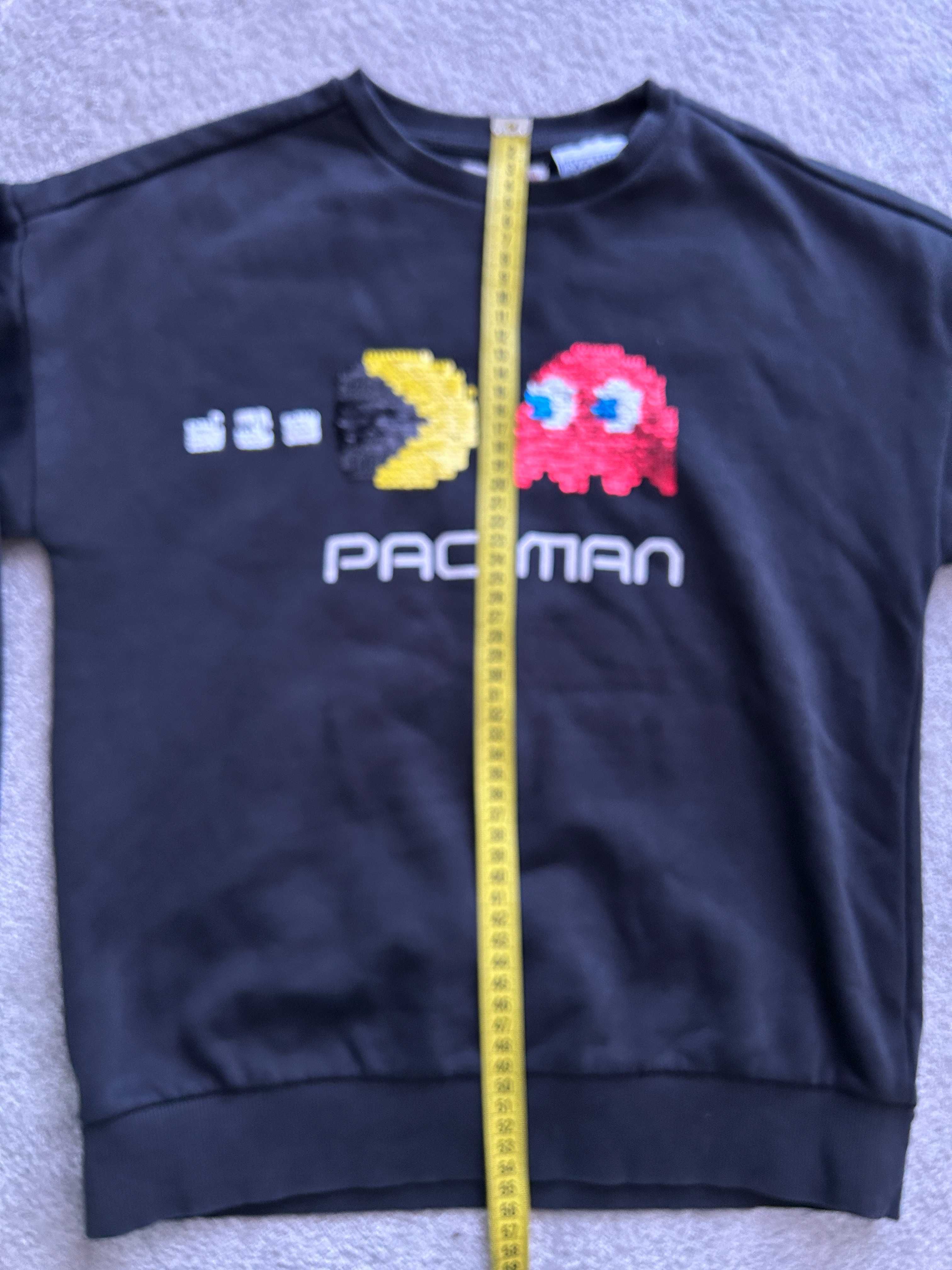 bluza czarna Zara 140 Pac Man