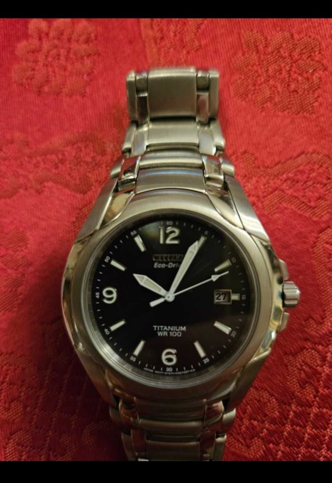 Citizen Eco Drive WR 100 Titanium w bardzo dobrym stanie z pudełkiem.
