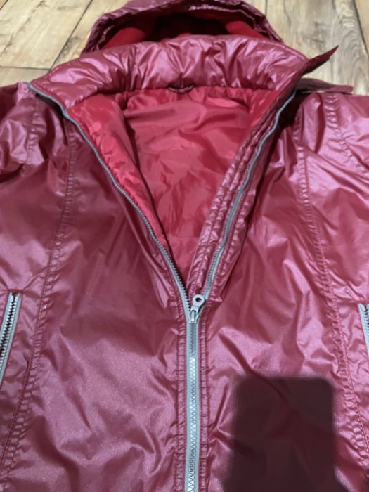 Kurtka damska w kokorze czerwonym ocieplana