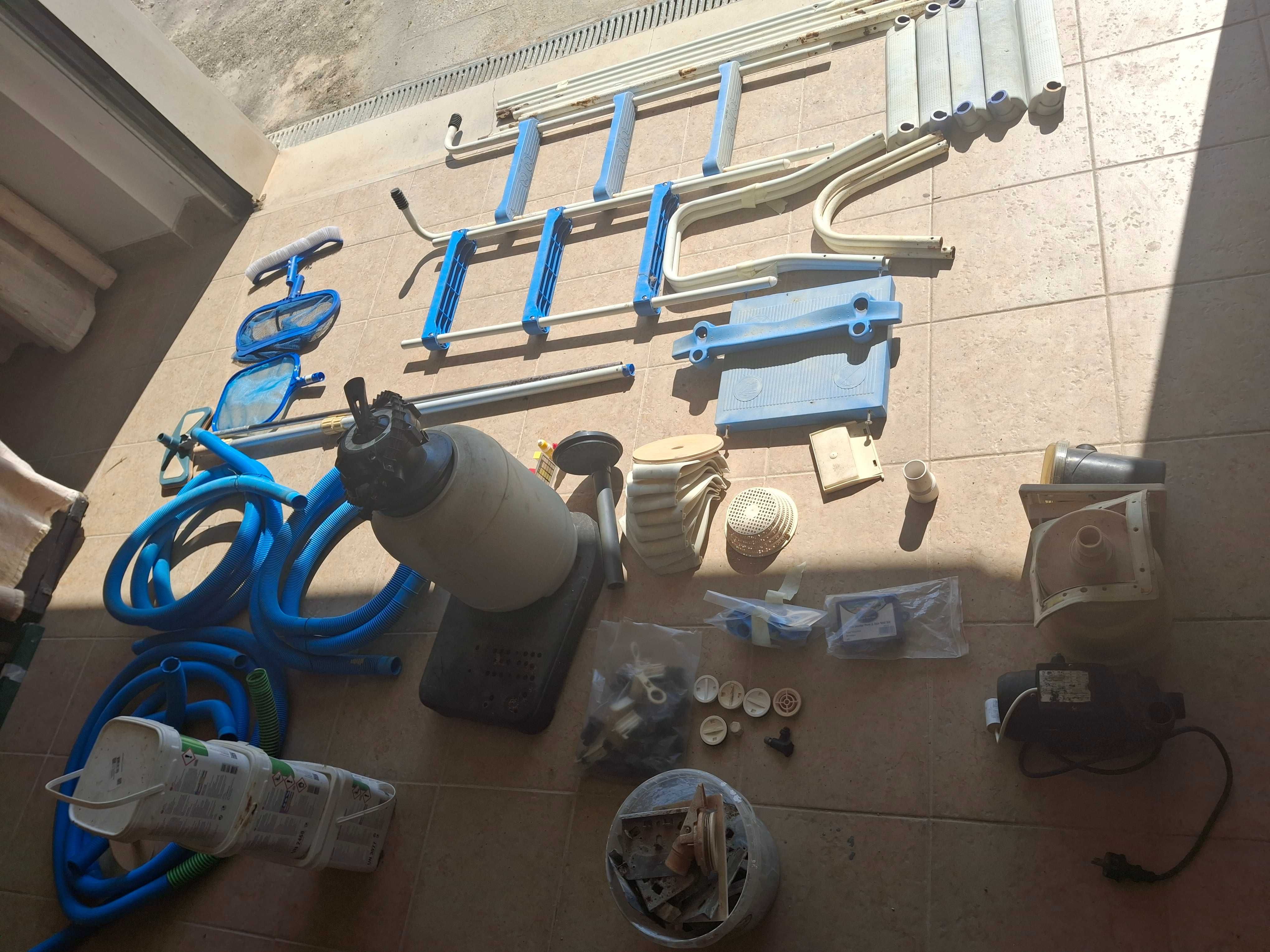 material diverso para piscina