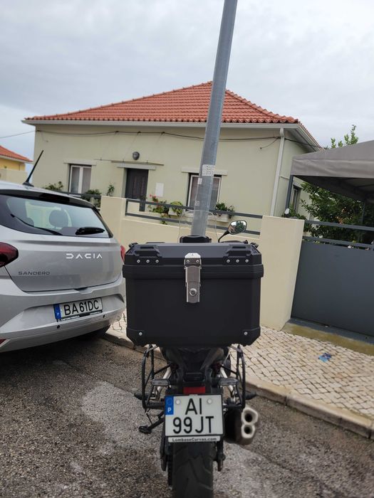 Mala top case 55 l universal+suporte