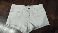 Krótkie spodenki jeansowe szorty białe Bershka rozmiar 36