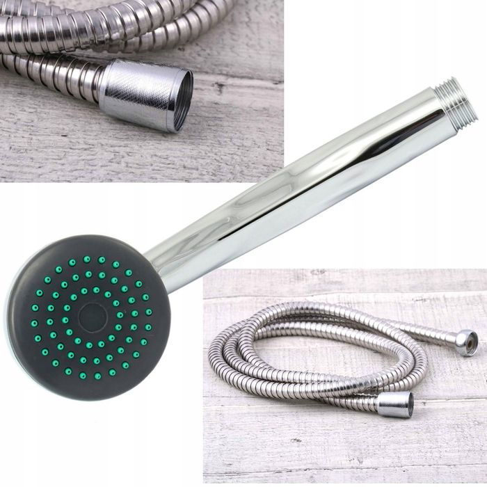 Zestaw prysznicowy słuchawka prysznicowa regulacja natrysku wąż uchwyt