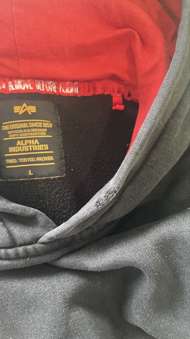 худі alpha industries з лєнтою