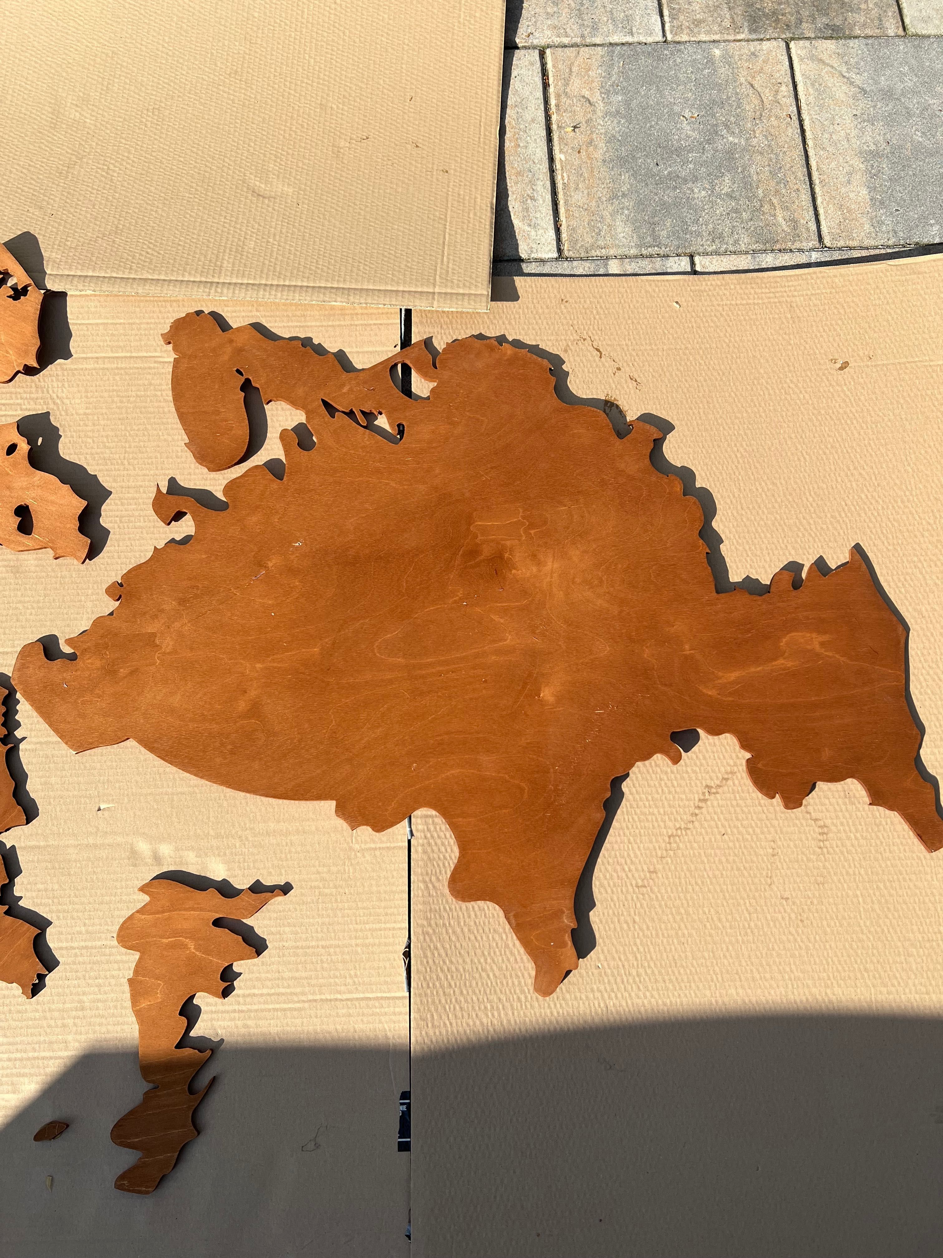 Drewniana mapa Europy