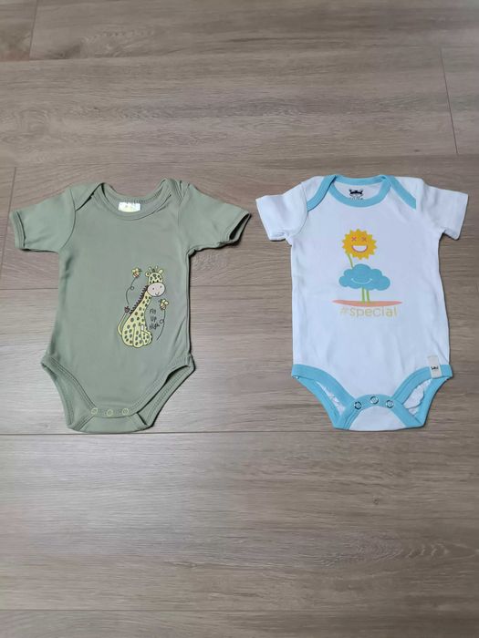 Body krótki rękaw x2 żyrafa słonko chmurka 'Dimo' 56