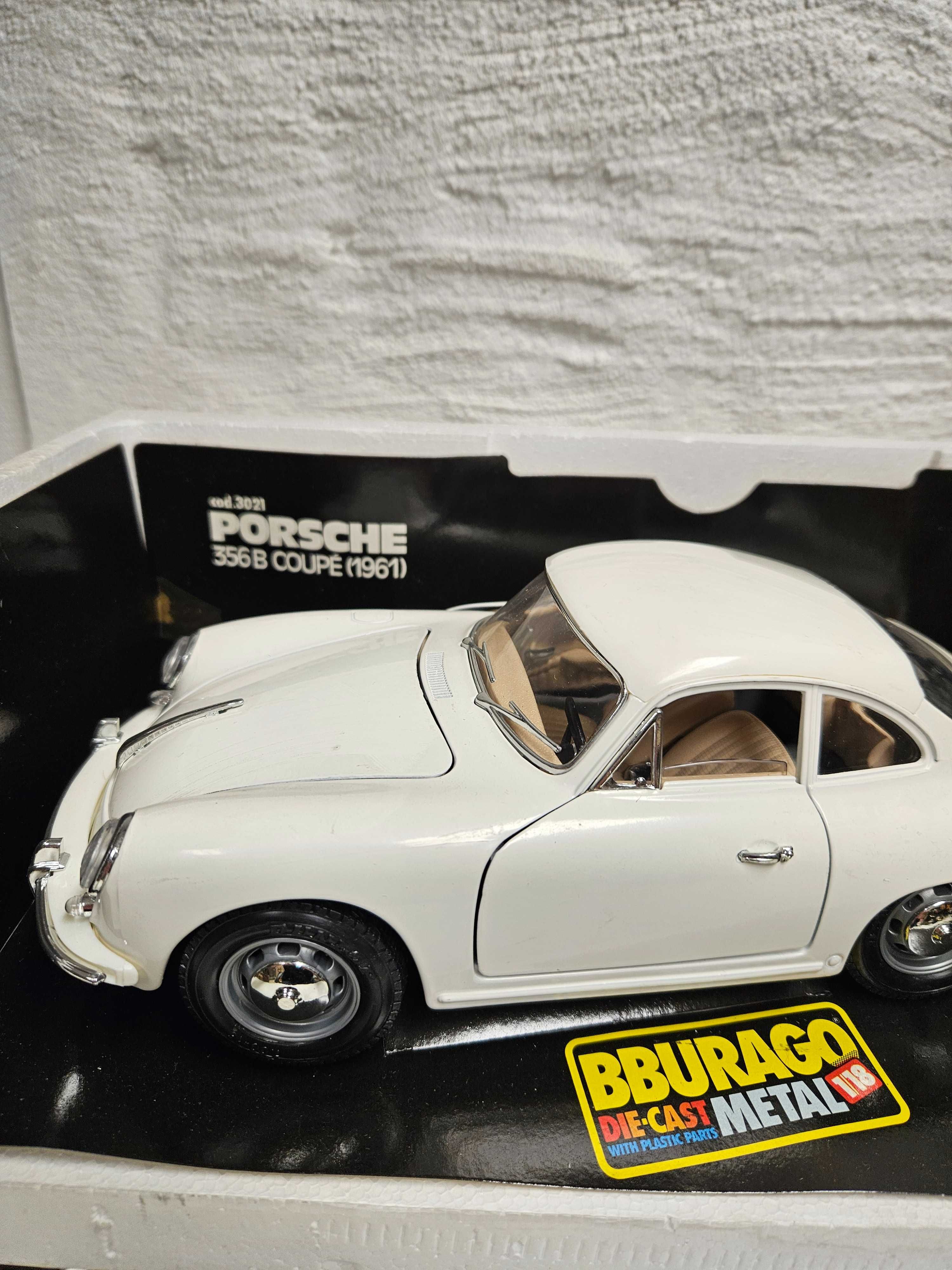 Kolekcjonerski model auta PORSCHE 356B Coupe 1961r firmy BURAGO