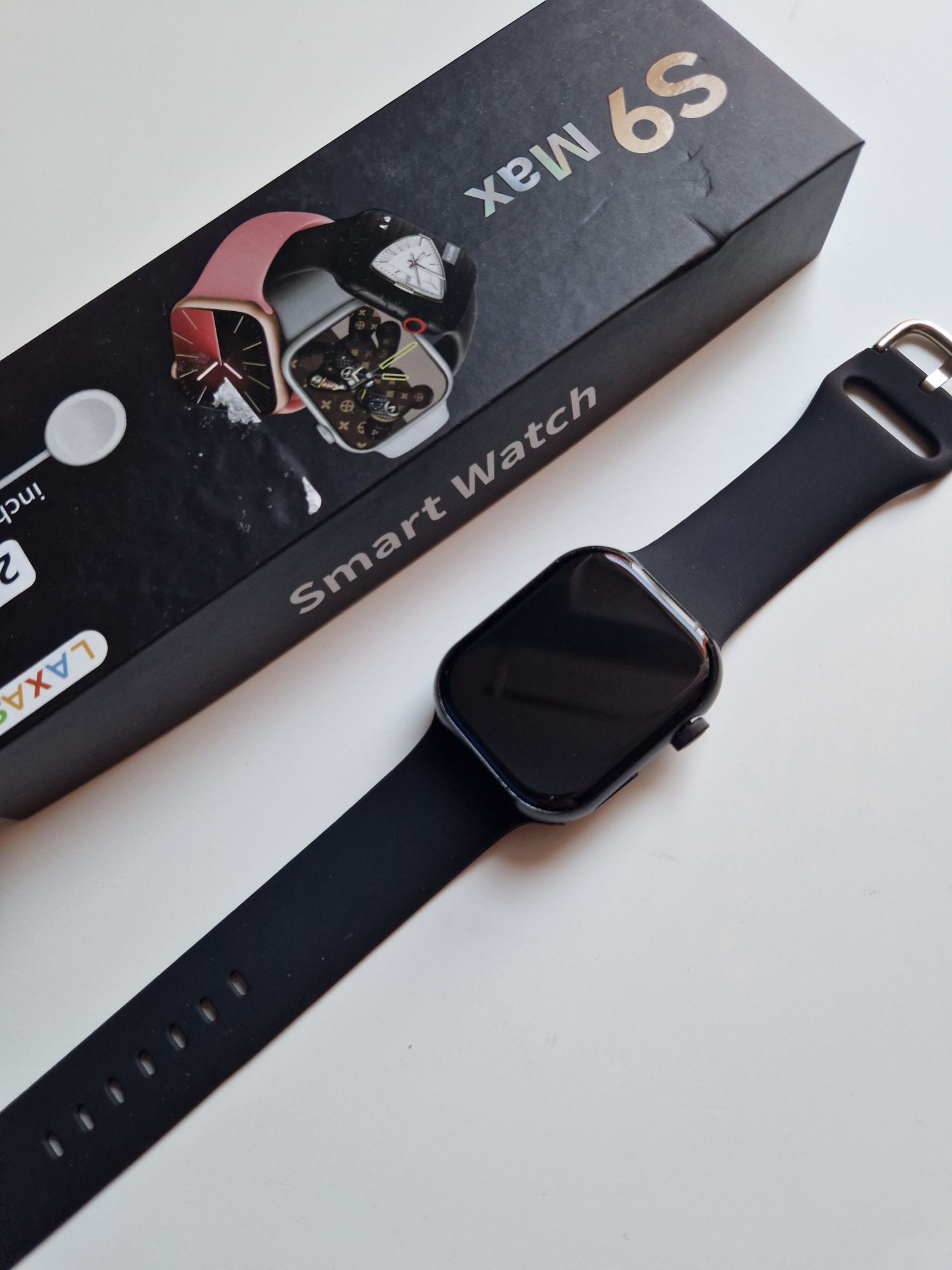 Smartwatch czarny  nowy, komplet
