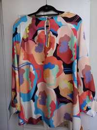 Blusa estampada, multicolor