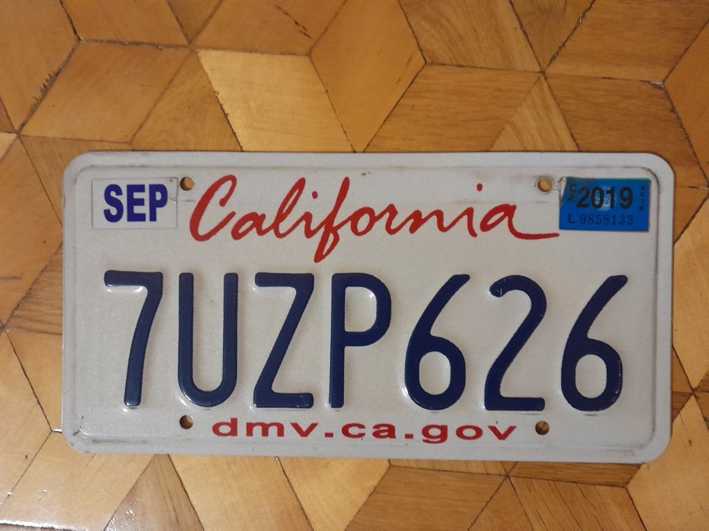 California tablica rejestracyjna Usa oryginal