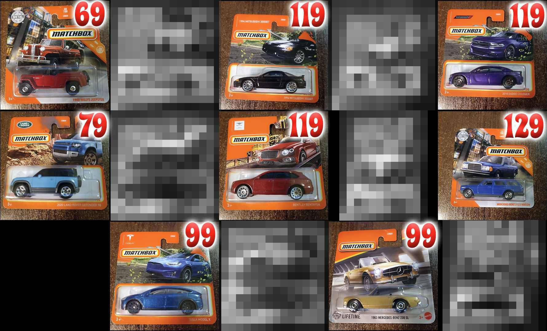 Hot Wheels + Matchbox (Mercedes, Audi, Fast & Furious, JDM)