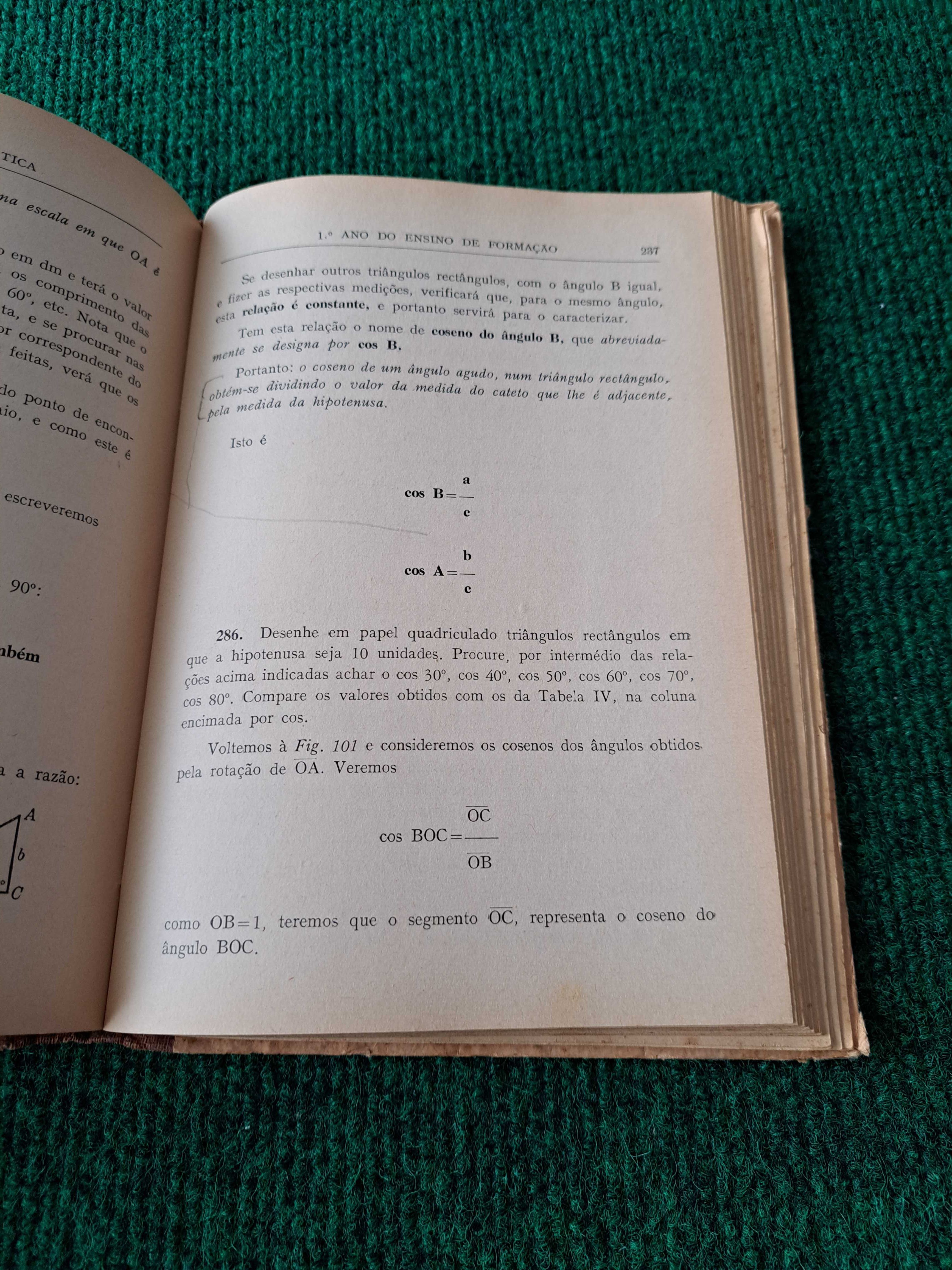 Matemática Para os Cursos de Formação das Escolas Industriais