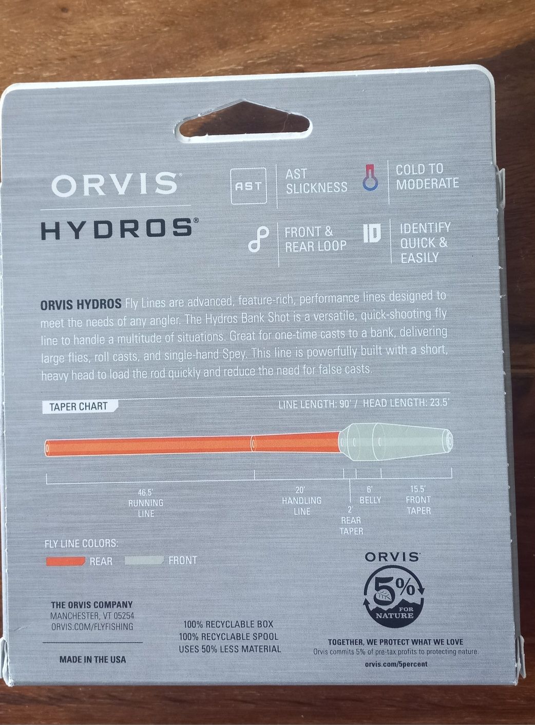 Linka muchową Orvis Hydros WF-8