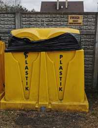 Pojemnik na odpady plastik EuroLeader, 2,5 m3, kolor żółty